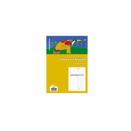 Blocco fatture 3 aliquote Iva - 33 fogli 3 copie autoricalcanti - 29,7 x 21cm - Edipro