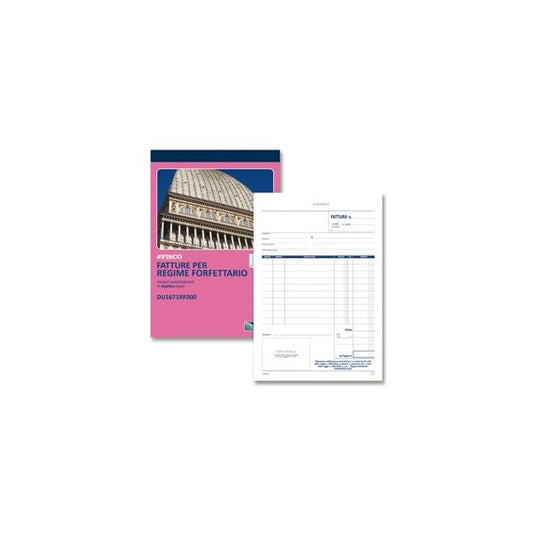 Blocco fatture per regime forfettario - 50/50 - copie autoric. - 21,5 x 14,8 cm - DU1671RF000 - Data Ufficio