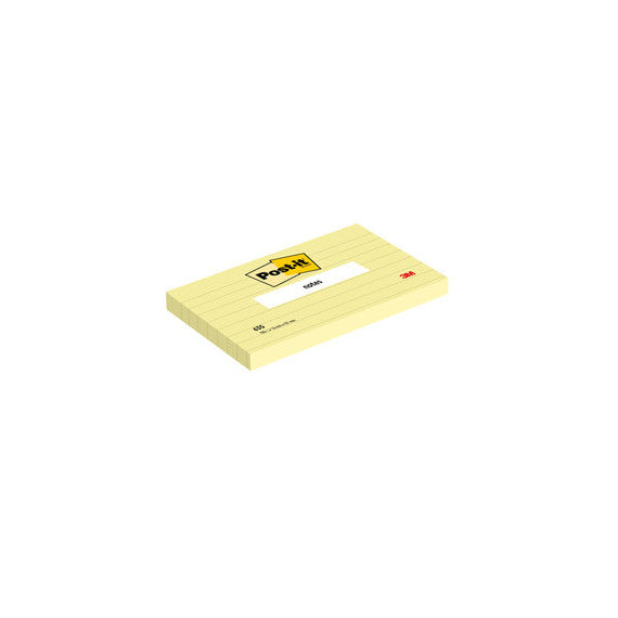 Blocco foglietti - 635 - a righe - 76 x 127 mm - giallo Canary™ - 100 fogli - Post it®