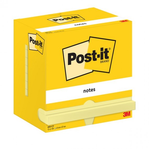 Blocco foglietti - 655 - 76 x 127 mm - giallo Canary™ - 100 fogli - Post it®