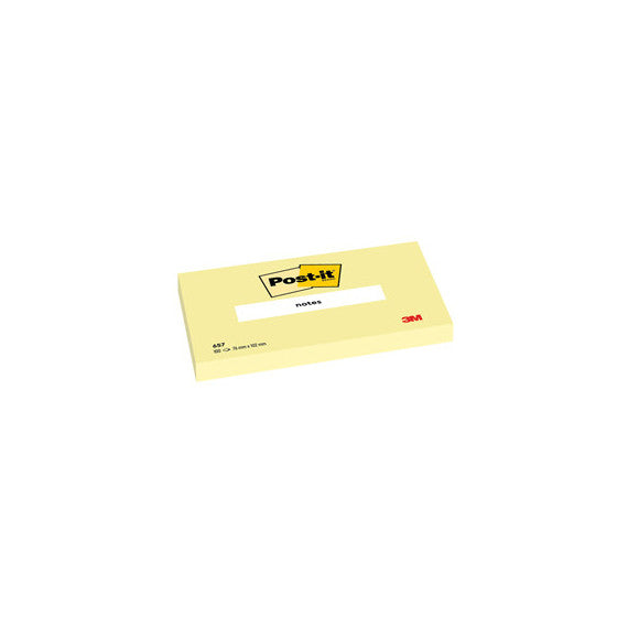 Blocco foglietti - 657 - 76 x 102 mm - giallo Canary™ - 100 fogli - Post it®