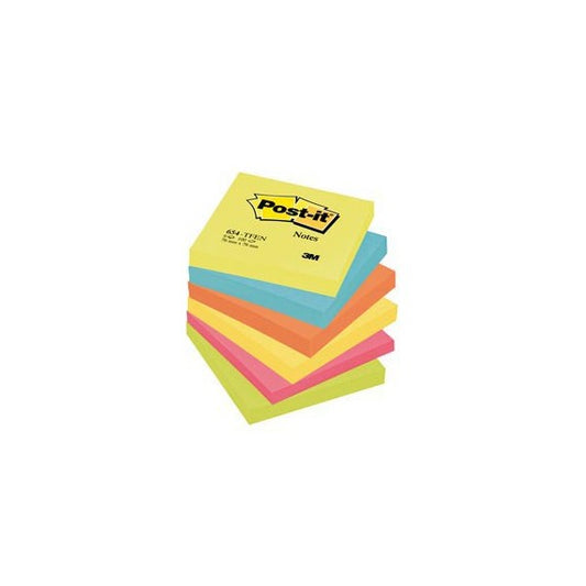 Blocco foglietti Colori Energy - 654-TFEN - 76 x 76 mm - 72 gr - colori assortiti - 100 fogli - Post it®