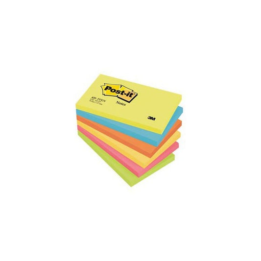 Blocco foglietti Colori Energy - 655-TFEN - 76 x 127 mm - 72 gr - colori assortiti - 100 fogli - Post it®
