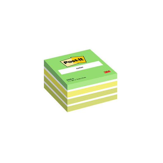 Blocco foglietti Cubo - 2028-G - 76 x 76 mm - 72 gr - colori assortiti - 450 fogli - Post it®