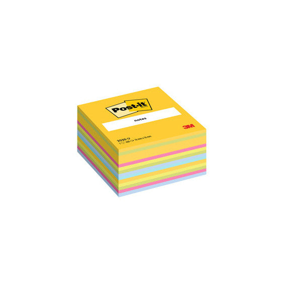 Blocco foglietti Cubo - 2030-U UL - 76 x 76 mm - 72 gr - colori assortiti - 450 fogli - Post it®