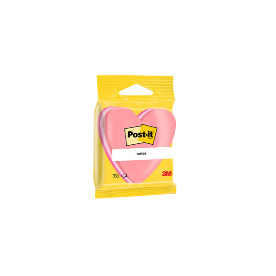 Blocco foglietti cuore - 2007-H - 70 x 70 mm - rosa neon/rosa ultra/rosa pastello - 225 fogli - Post it®