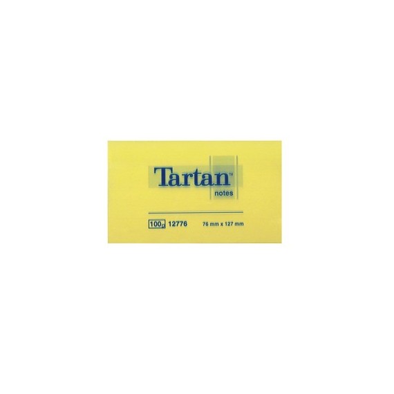 Blocco foglietti - giallo pastello - 76 x 127mm - 63gr - 100 fogli - Tartan™