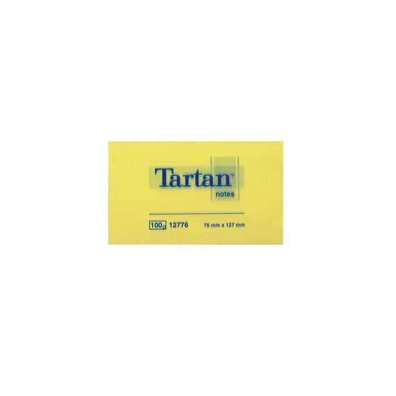 Blocco foglietti - giallo pastello - 76 x 127mm - 63gr - 100 fogli - Tartan™