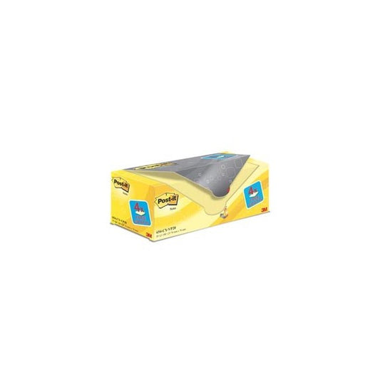 Blocco foglietti Post it® - 654CY-VP20 - 76 x 76 mm - 72 gr - giallo Canary™ - Post it® - conf. 20 blocchi