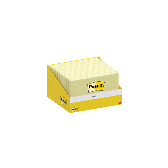 Blocco foglietti Post it®  - 76 x 127 mm - Giallo canary - 100 fogli - Post it® - conf. 10 blocchi
