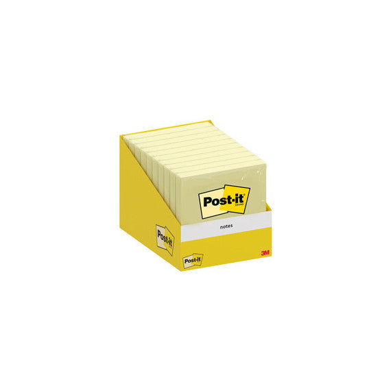 Blocco foglietti Post it®  - 76 x 76 mm - giallo canary - 100 fogli - Post it® - conf. 10 blocchi