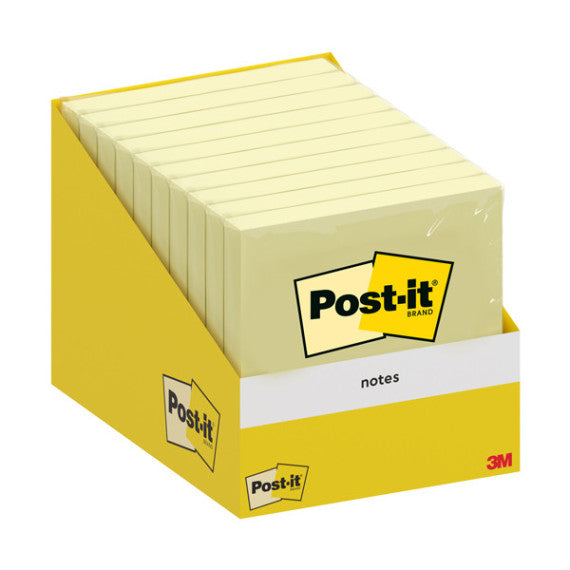 Blocco foglietti Post it®  - 76 x 76 mm - giallo canary - 100 fogli - Post it® - conf. 10 blocchi