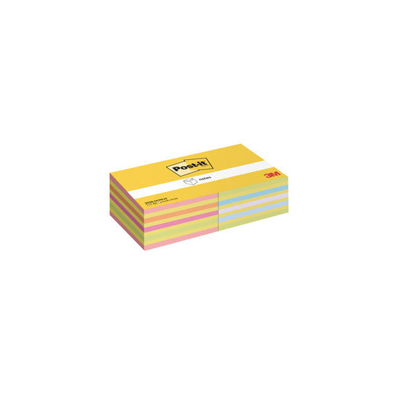 Blocco foglietti Post it® Cubo - 2028-0CPPX2 - 76  x 76 mm - colori assortiti neon/pastel - 450 fogli - Post it® - con