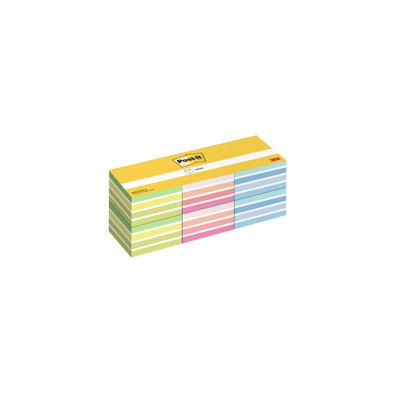 Blocco foglietti Post it® Cubo - 2028-0CPPX6 - 76  x 76 mm - colori assortiti neon/pastel - 450 fogli - Post it® - con