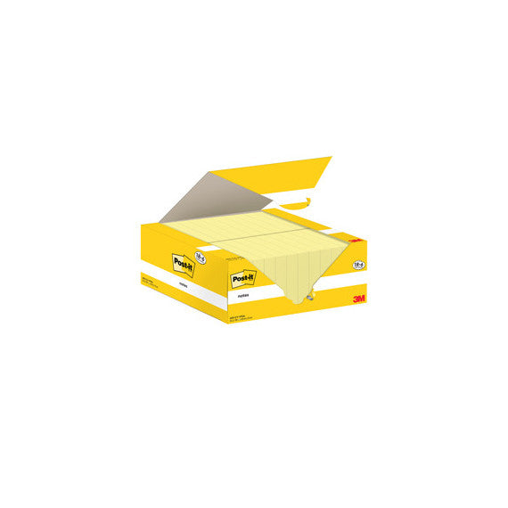 Blocco foglietti Post it® Notes - 653-CY-VP24 - 38 x 51 mm - giallo Canary - 100 fogli - Post it® - conf. 24 blocchi