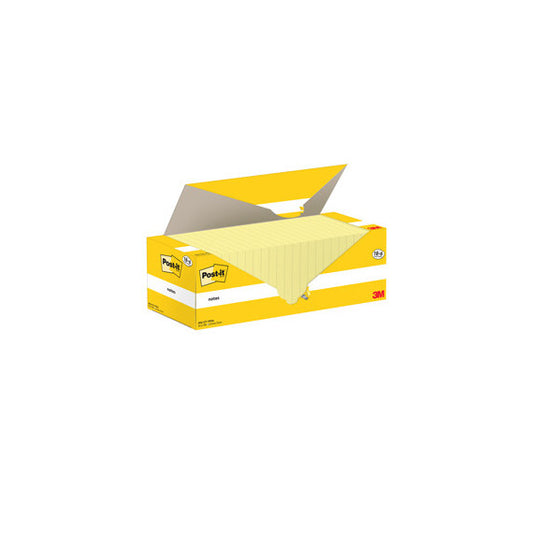 Blocco foglietti Post it® Notes - 654-CY-VP24 - 76 x 76 mm - giallo Canary - 100 fogli - Post it® - conf. 24 blocchi