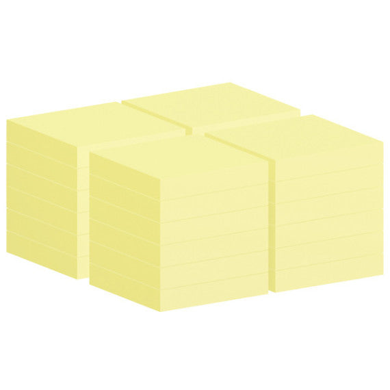 Blocco foglietti Post it® Notes - 654-CY-VP24 - 76 x 76 mm - giallo Canary - 100 fogli - Post it® - conf. 24 blocchi