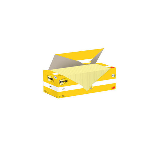 Blocco foglietti Post it® Notes - 655-CY-VP24 - 76 x 127 mm - giallo Canary - 100 fogli - Post it® - conf. 24 blocchi