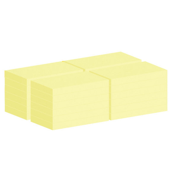 Blocco foglietti Post it® Notes - 655-CY-VP24 - 76 x 127 mm - giallo Canary - 100 fogli - Post it® - conf. 24 blocchi