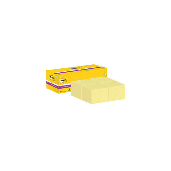 Blocco foglietti Post it® Super Sticky - 654-SSCY-VP24 - 76  x 76 mm - giallo Canary™ - 90 fogli - Post it® - conf.
