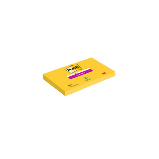 Blocco foglietti Post it® Super Sticky - 655-S - 76 x 127 mm - giallo oro - 90 fogli - Post it®