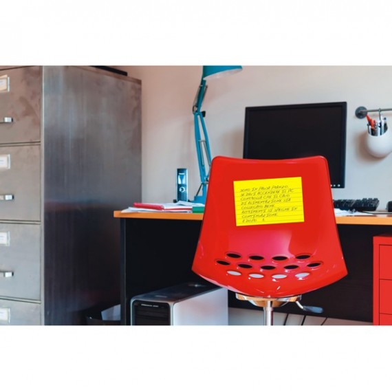 Blocco foglietti Post it® Super Sticky Meeting Notes - 6445-SSP - 152 x 101 mm - rosa/verde neon - 45 fogli - Post it®