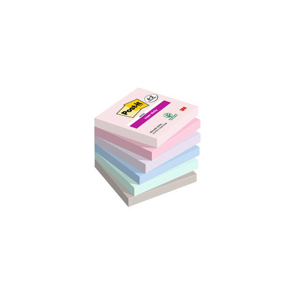 Blocco foglietti Post it® Super Sticky Soulful - 76 x 76 mm - 90 fogli - Post it® - conf. 6 blocchi