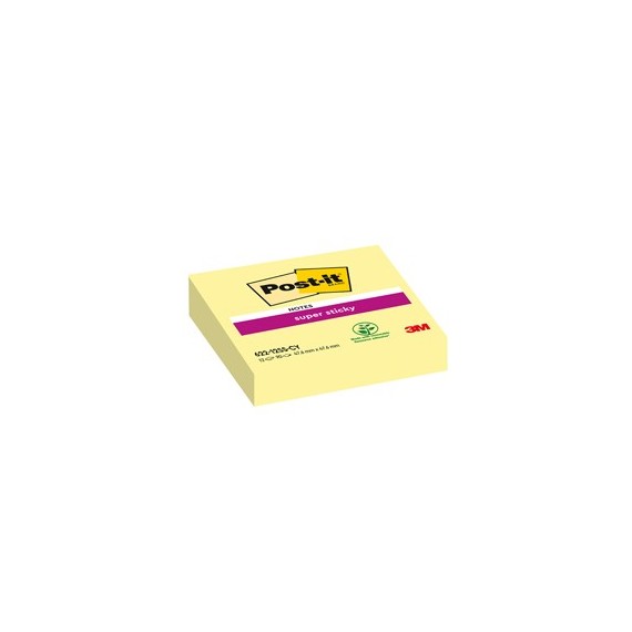 Blocco foglietti Super Sticky - 622-12SS-CY - 47,6 x 47,6 mm - giallo Canary™ - 90 fogli - Post it®