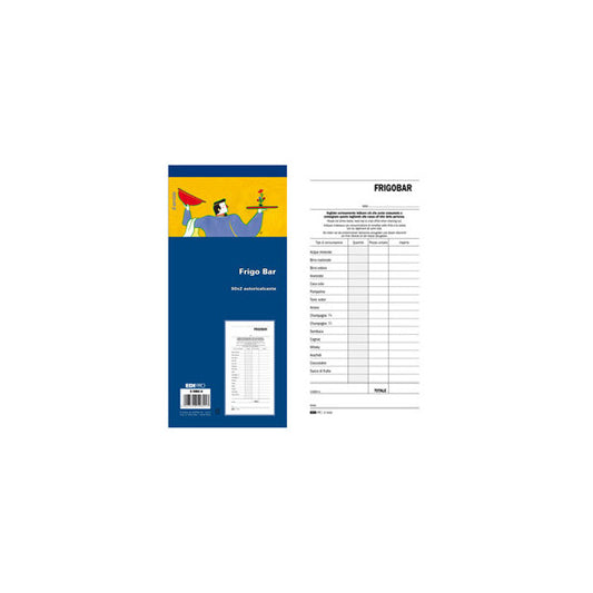 Blocco frigo bar - 22 x 10 cm - 100 fogli - 2 copie autoricalcanti - Edipro