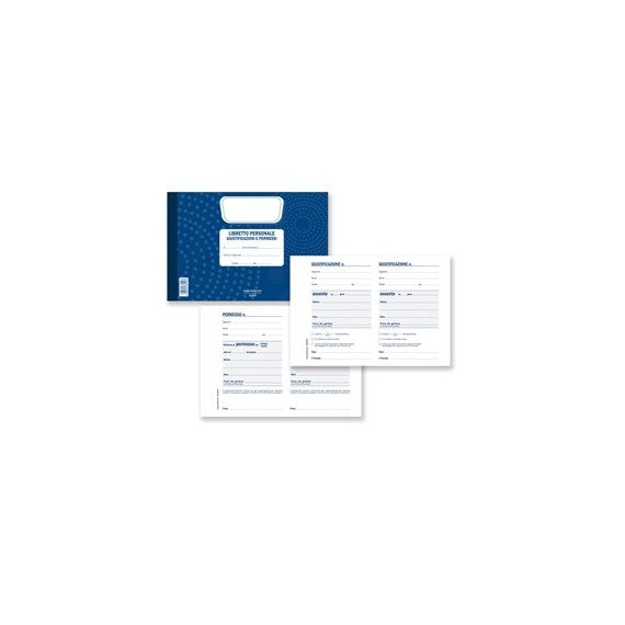Blocco libretto delle giustificazioni - 25 fogli - 21,5 x 14,8 cm - DU3026PS000 - Data Ufficio