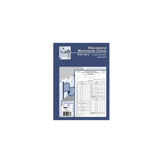 Blocco modello Istat C59 giornaliero - 50 fogli 2 copie ricalcanti - 31 x 21cm - Edipro