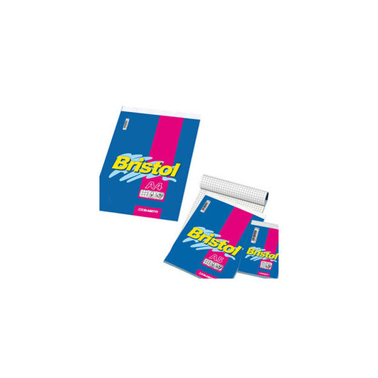 Blocco note Bristol - 5 mm - 210 x 297 mm - 50 gr - 70 fogli - Blasetti