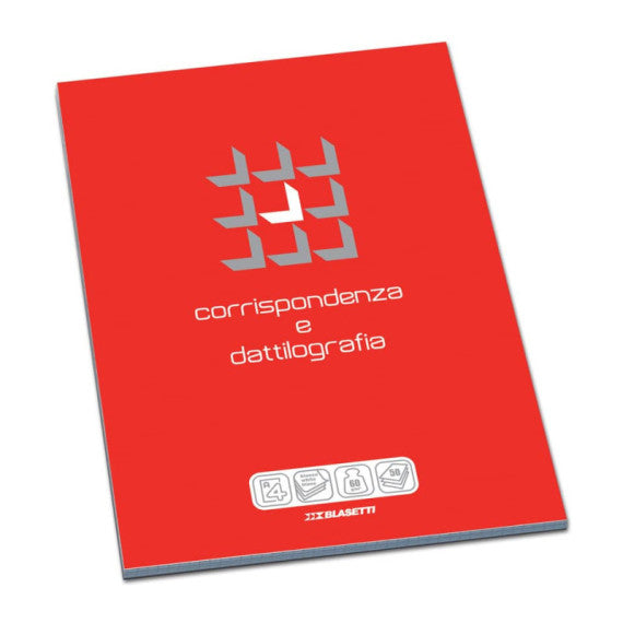 Blocco note collato Blasetti Corrispondenza & Dattilografia A4 - 50 ff - 60 g/m2 1R - 1101