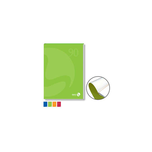 Blocco notes BM90 - A4 - collato lato corto - quadretti 10mm - 80fg - 90gr - copertina 250gr - BM