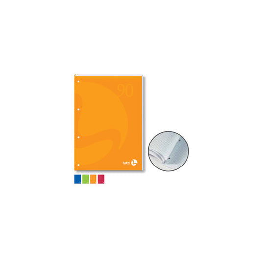 Blocco notes BM90 - A4 - collato lato lungo - 1 rigo - 50fg - 90gr - 4fori - copertina 250gr - BM