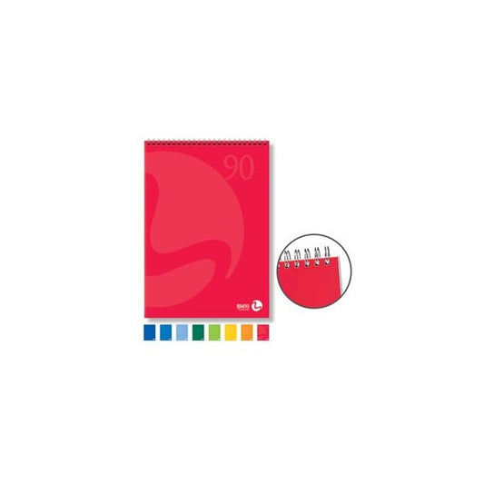 Blocco notes Color - spiralato lato corto - 5mm - 210 x 297mm - 90gr - 50 fogli - BM