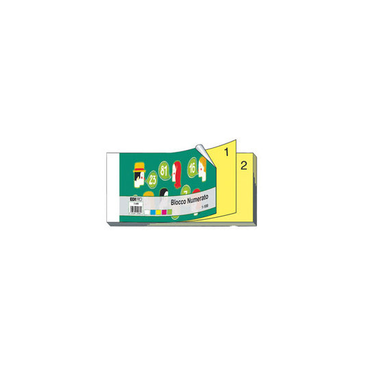 Blocco numerato 1/100 - matrice+figlia - monocolore - 13 x 6 cm - Edipro
