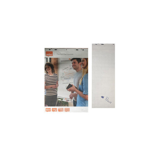 Blocco per lavagna - 20 fogli - 65 x 95,5 cm - quadretti 5 x 5 cm - Nobo