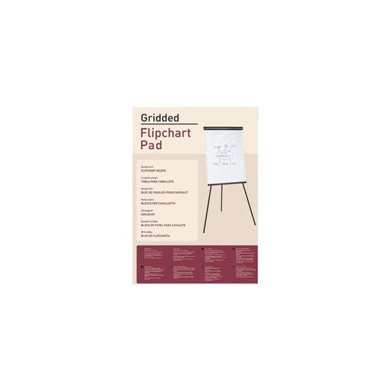 Blocco per lavagna - 20 fogli - 65 x 98 cm - quadretti 2,5 x 2,5 cm - bianco - Starline