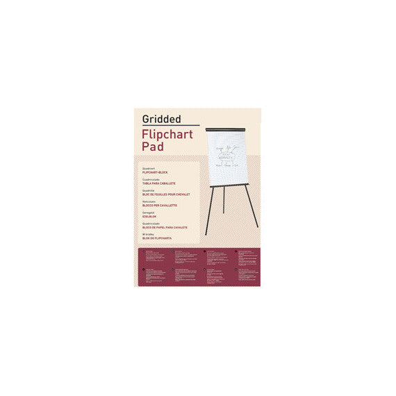 Blocco per lavagna - 20 fogli - 65 x 98 cm - quadretti 2,5 x 2,5 cm - bianco - Starline