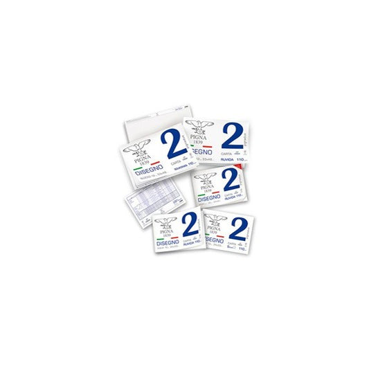 Blocco Pigna2 - 330x480mm - collato - 12fg - 110gr - liscio - Pigna