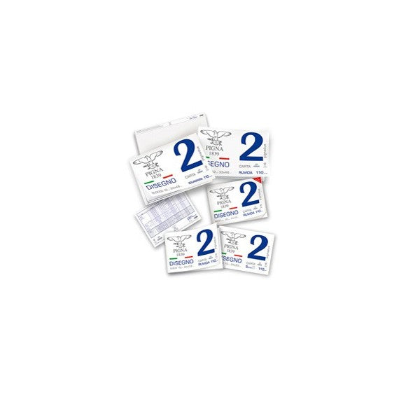 Blocco Pigna2 - 330x480mm - collato - 12fg - 110gr - liscio squadrato - Pigna
