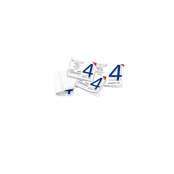Blocco Pigna4 - 240x330mm - 4 angoli - 20fg - 200gr - liscio squadrato - Pigna