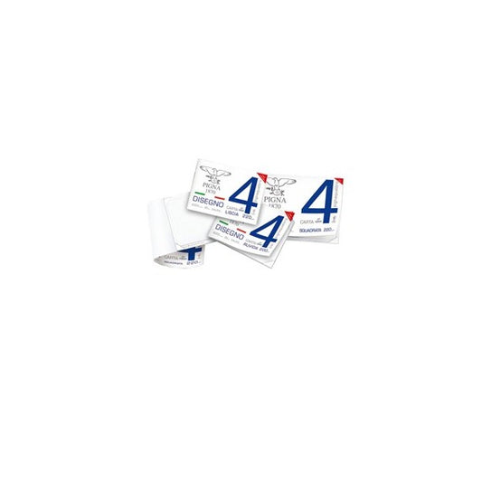 Blocco Pigna4 - 240x330mm - 4 angoli - 20fg - 200gr - liscio squadrato - Pigna