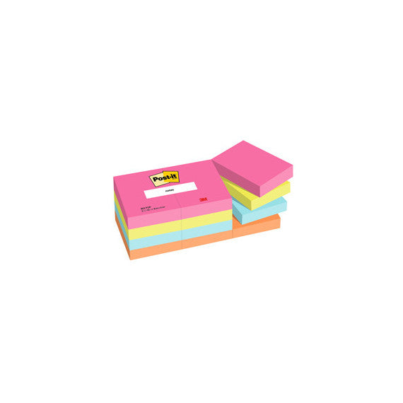 Blocco Post it® - 653-POP - 38 x 51 mm - 100 fogli - colori Popmistic - Post-it® - conf. 12 pezzi