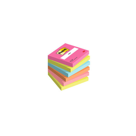 Blocco Post it® - 654-POP - 76 x 76 mm - 100 fogli - colori Popmistic - Post-it® - conf. 6 pezzi