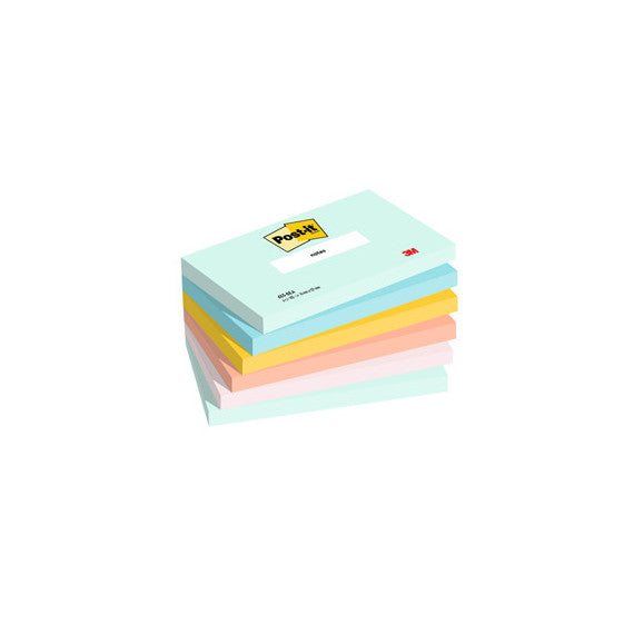 Blocco Post it® - 655-BEA - 76 x 127 mm - colori Beachside - 100 fogli - Post-it® - conf. 6 pezzi