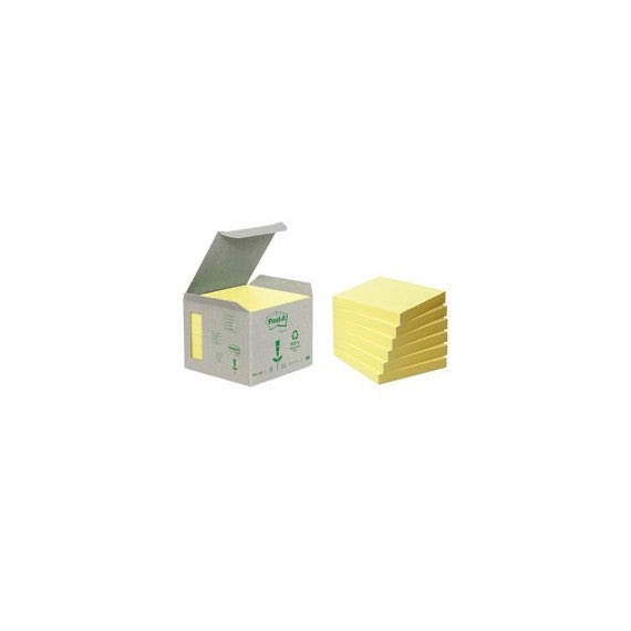 Blocco Post it® Notes Green - 654-1B - 76 x 76 mm - giallo - 100 fogli - riciclabile 100% - Post it®
