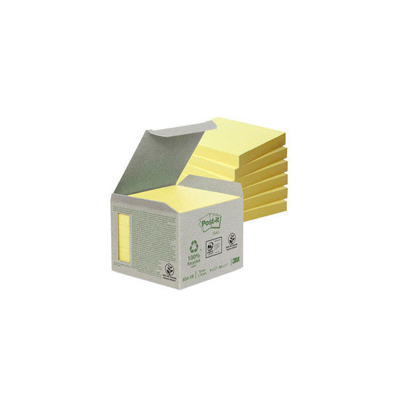 Blocco Post it® Notes Green - 654-1B - 76 x 76 mm - giallo - 100 fogli - riciclabile 100% - Post it®