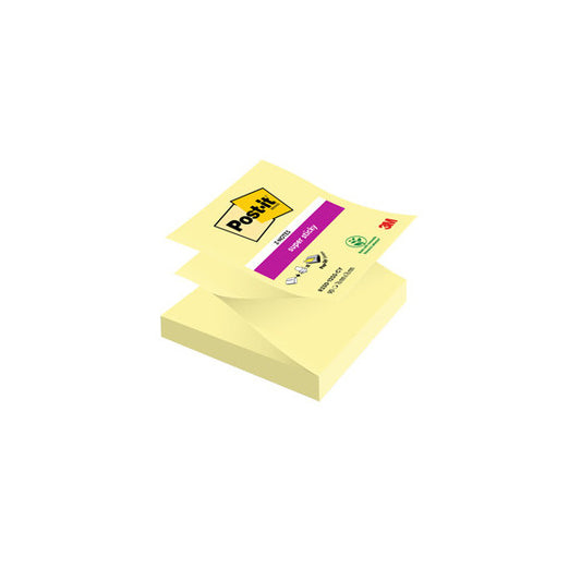 Blocco Post it® Super Sticky Z Notes - R330-123SS-CY - 76 x 76 mm - giallo Canary™ - 90 fogli - Post it®